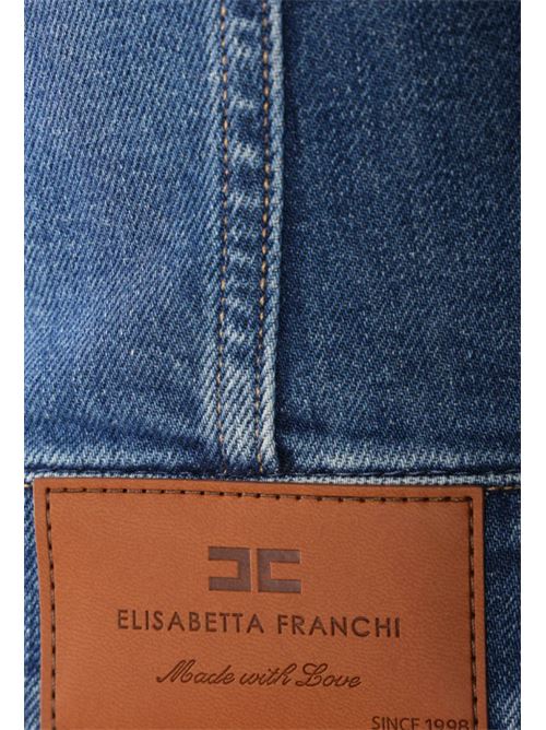 DENIM CROPPED JACKET ELISABETTA FRANCHI | BJ37I51E2139 blue vintage